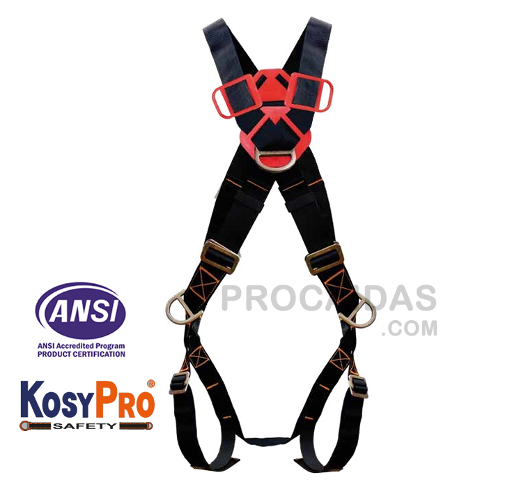 Arnés-recubierto-de-nómex-de-4-anillos-y-4-hebillas-Tipo-X-Trabajos-para-soldadura-COD-IGNI-XH4
